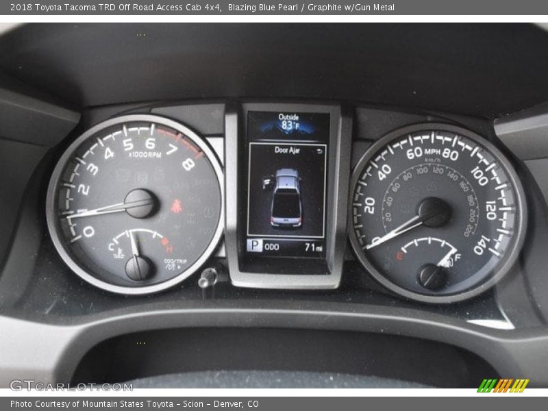 Blazing Blue Pearl / Graphite w/Gun Metal 2018 Toyota Tacoma TRD Off Road Access Cab 4x4
