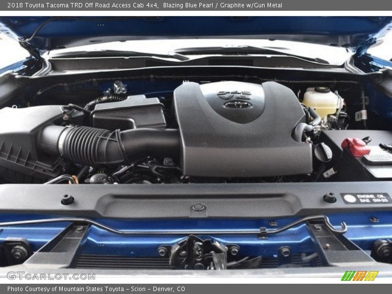 Blazing Blue Pearl / Graphite w/Gun Metal 2018 Toyota Tacoma TRD Off Road Access Cab 4x4