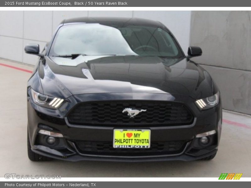 Black / 50 Years Raven Black 2015 Ford Mustang EcoBoost Coupe