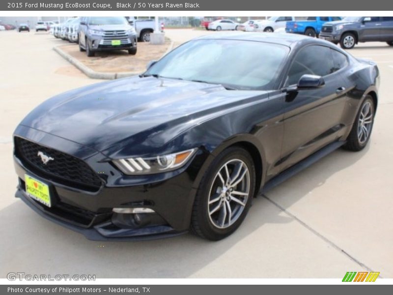 Black / 50 Years Raven Black 2015 Ford Mustang EcoBoost Coupe
