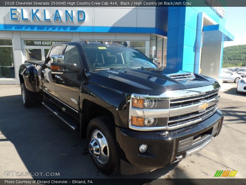 Black / High Country Jet Black/Ash Gray 2018 Chevrolet Silverado 3500HD High Country Crew Cab 4x4