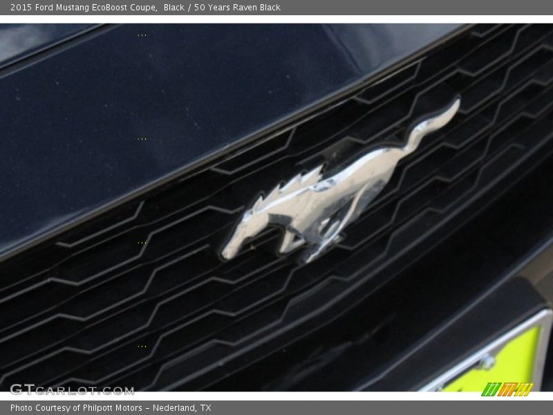 Black / 50 Years Raven Black 2015 Ford Mustang EcoBoost Coupe