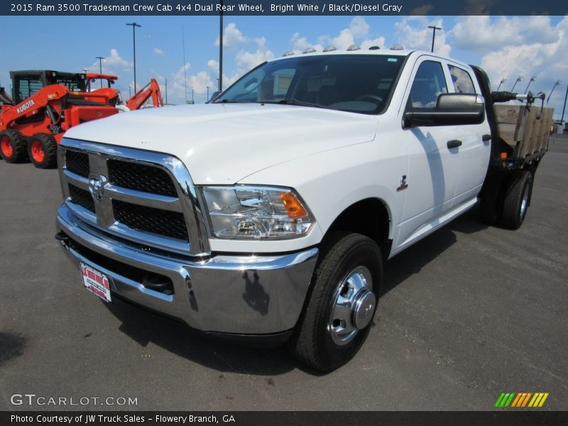 Bright White / Black/Diesel Gray 2015 Ram 3500 Tradesman Crew Cab 4x4 Dual Rear Wheel