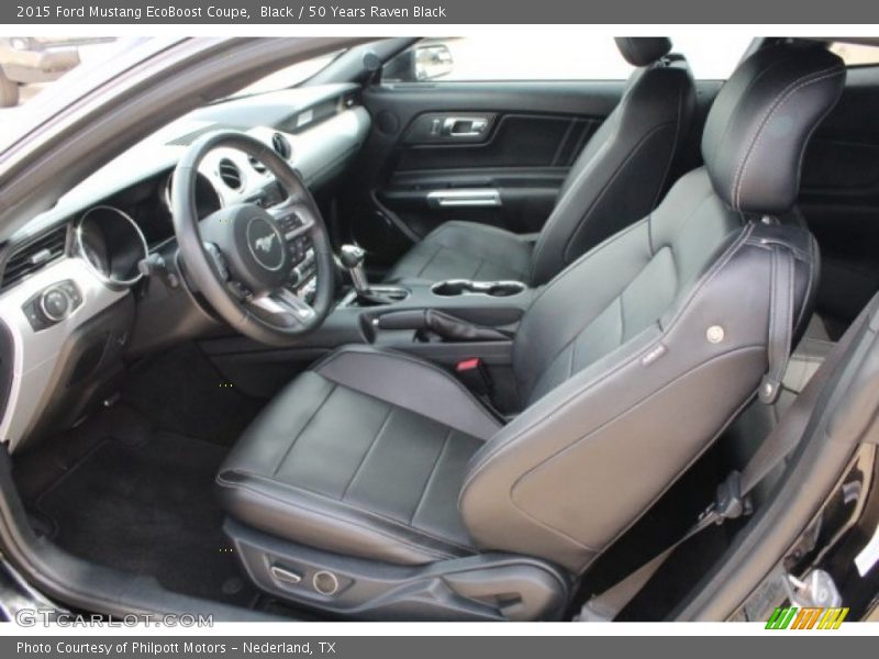 Black / 50 Years Raven Black 2015 Ford Mustang EcoBoost Coupe