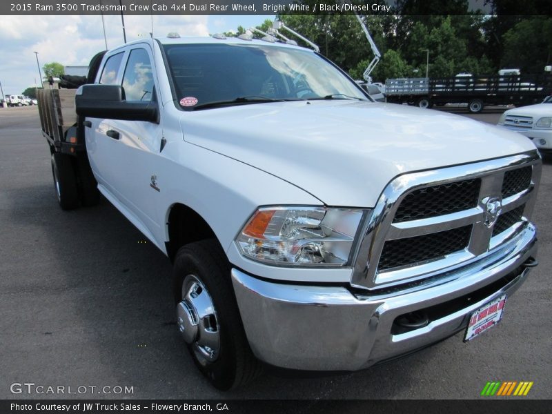 Bright White / Black/Diesel Gray 2015 Ram 3500 Tradesman Crew Cab 4x4 Dual Rear Wheel