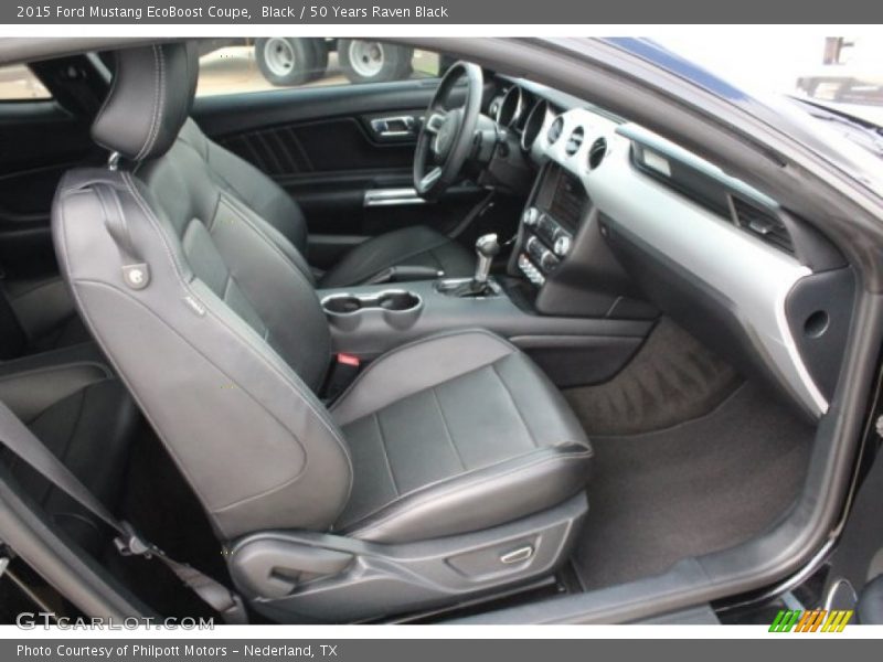 Black / 50 Years Raven Black 2015 Ford Mustang EcoBoost Coupe