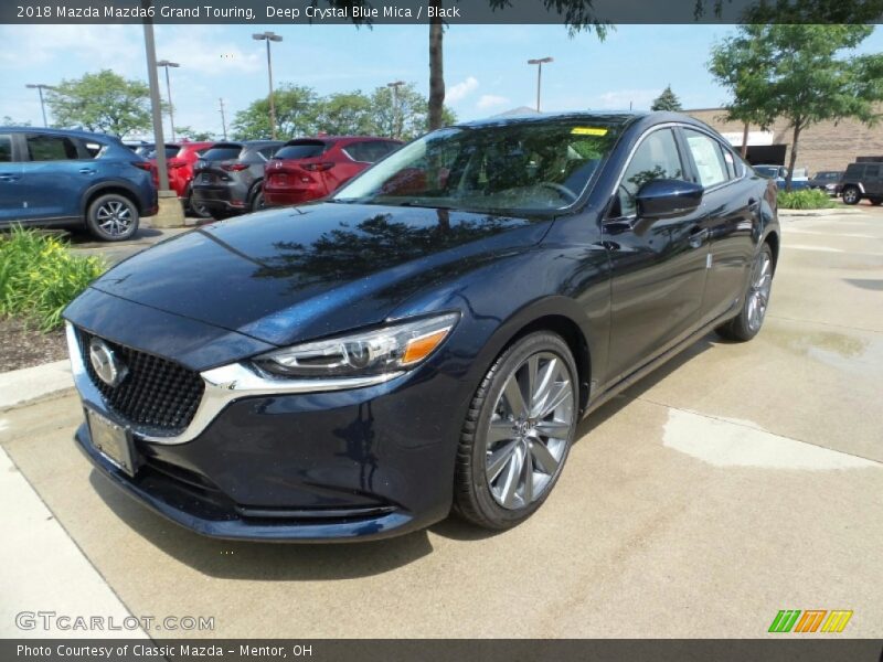 Deep Crystal Blue Mica / Black 2018 Mazda Mazda6 Grand Touring