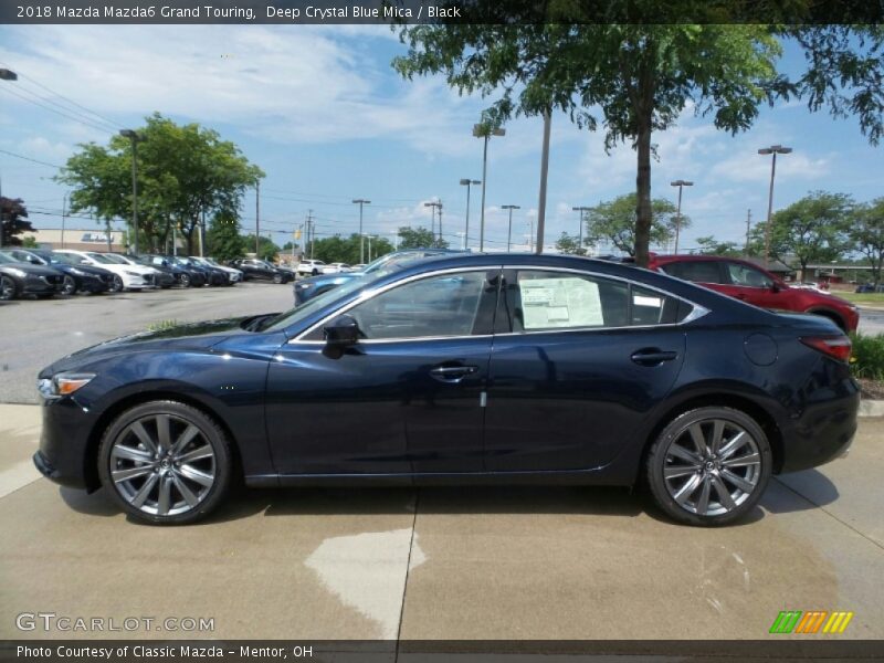 Deep Crystal Blue Mica / Black 2018 Mazda Mazda6 Grand Touring