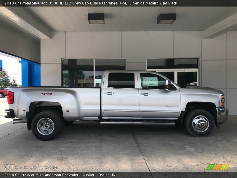 Silver Ice Metallic / Jet Black 2018 Chevrolet Silverado 3500HD LTZ Crew Cab Dual Rear Wheel 4x4