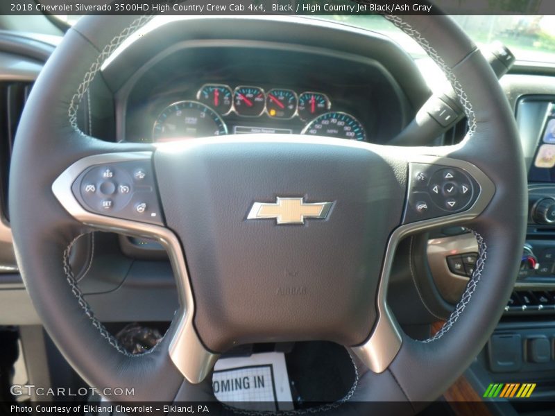 Black / High Country Jet Black/Ash Gray 2018 Chevrolet Silverado 3500HD High Country Crew Cab 4x4