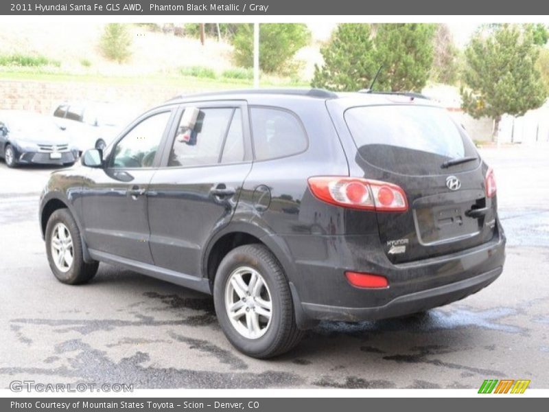 Phantom Black Metallic / Gray 2011 Hyundai Santa Fe GLS AWD