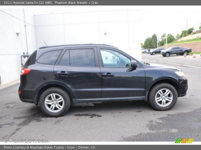 Phantom Black Metallic / Gray 2011 Hyundai Santa Fe GLS AWD