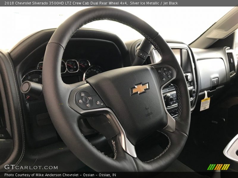 Silver Ice Metallic / Jet Black 2018 Chevrolet Silverado 3500HD LTZ Crew Cab Dual Rear Wheel 4x4