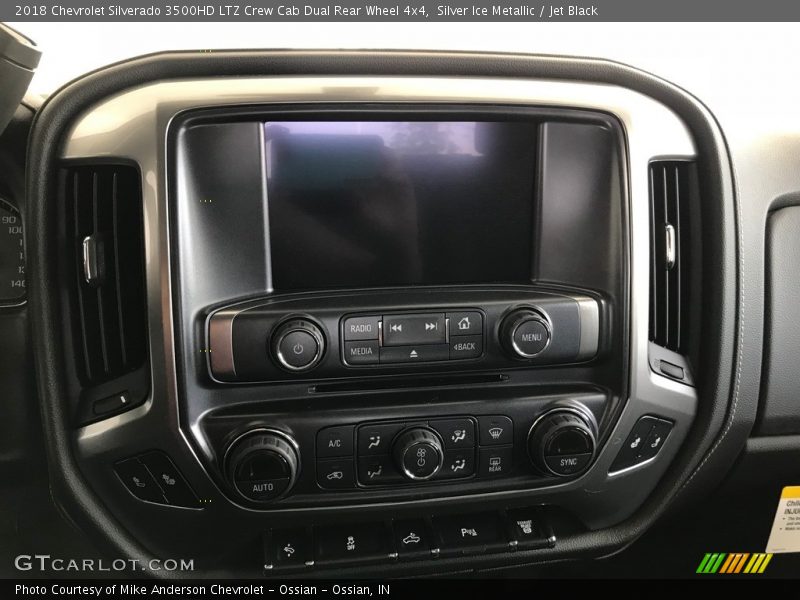 Silver Ice Metallic / Jet Black 2018 Chevrolet Silverado 3500HD LTZ Crew Cab Dual Rear Wheel 4x4
