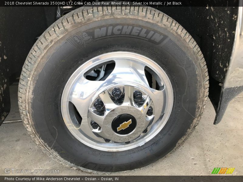 Silver Ice Metallic / Jet Black 2018 Chevrolet Silverado 3500HD LTZ Crew Cab Dual Rear Wheel 4x4