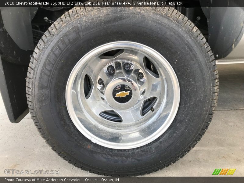 Silver Ice Metallic / Jet Black 2018 Chevrolet Silverado 3500HD LTZ Crew Cab Dual Rear Wheel 4x4