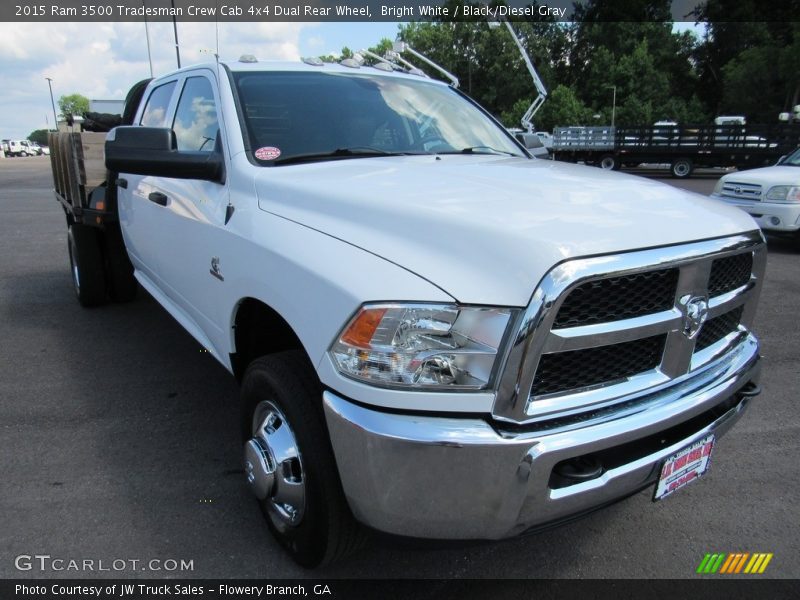 Bright White / Black/Diesel Gray 2015 Ram 3500 Tradesman Crew Cab 4x4 Dual Rear Wheel