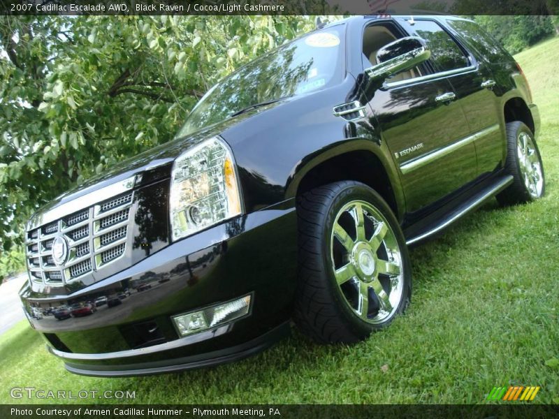Black Raven / Cocoa/Light Cashmere 2007 Cadillac Escalade AWD