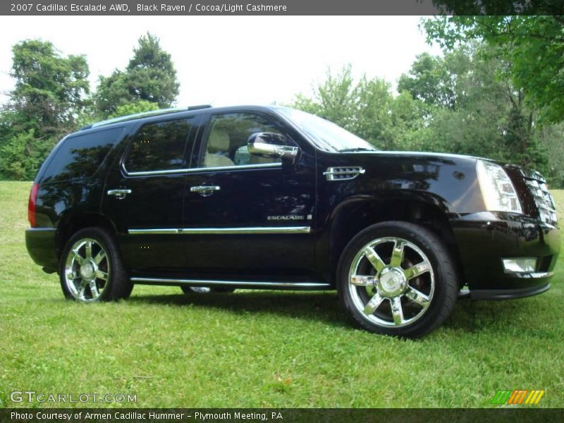 Black Raven / Cocoa/Light Cashmere 2007 Cadillac Escalade AWD
