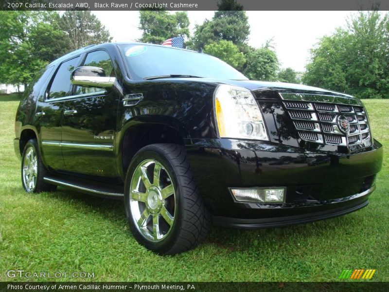 Black Raven / Cocoa/Light Cashmere 2007 Cadillac Escalade AWD
