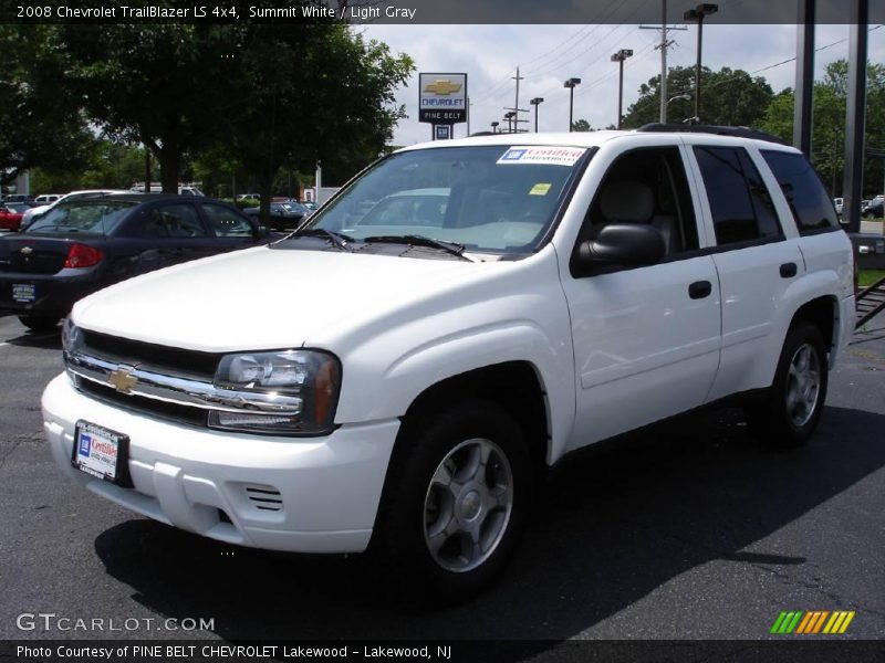 Summit White / Light Gray 2008 Chevrolet TrailBlazer LS 4x4
