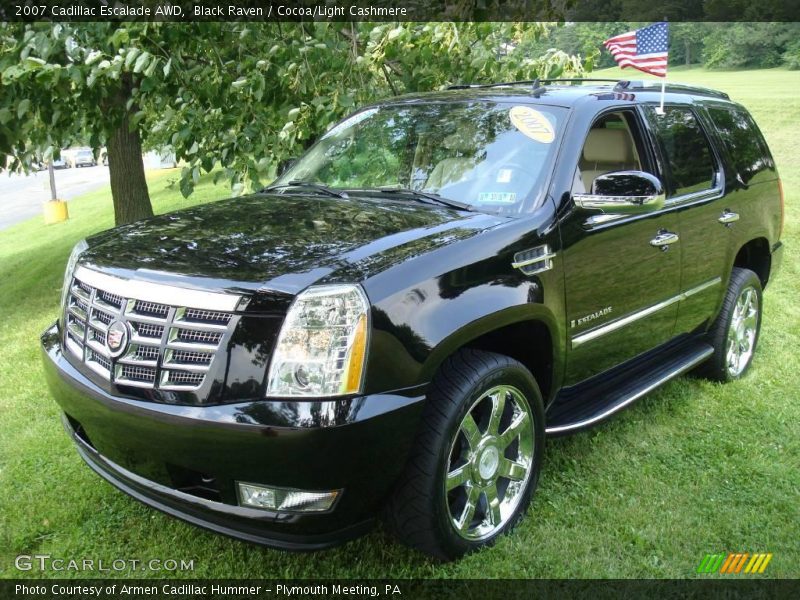 Black Raven / Cocoa/Light Cashmere 2007 Cadillac Escalade AWD