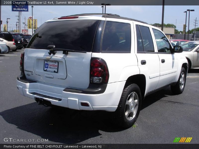 Summit White / Light Gray 2008 Chevrolet TrailBlazer LS 4x4
