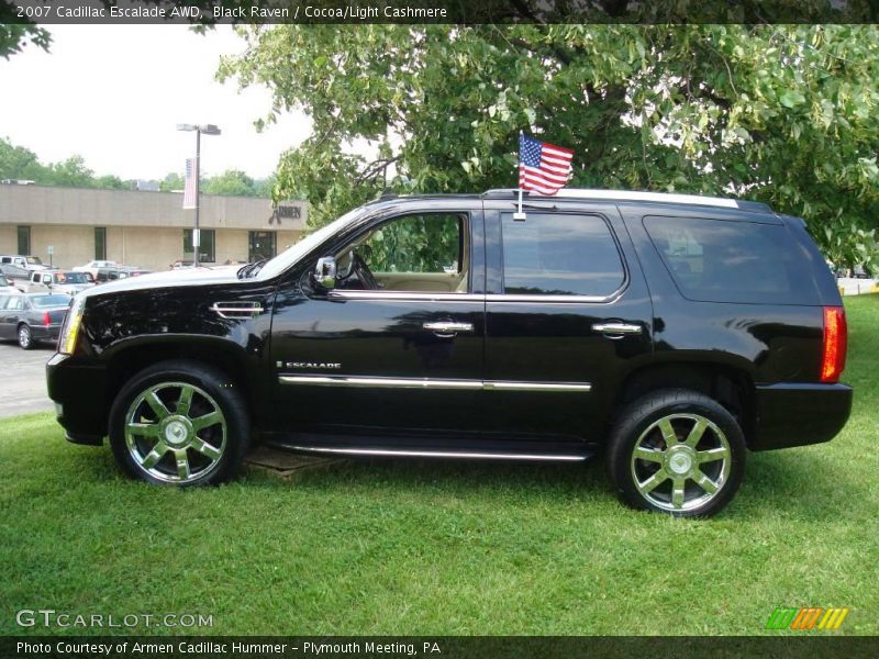Black Raven / Cocoa/Light Cashmere 2007 Cadillac Escalade AWD