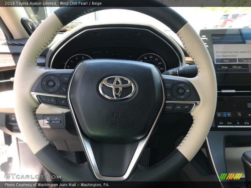 Wind Chill Pearl / Beige 2019 Toyota Avalon Limited