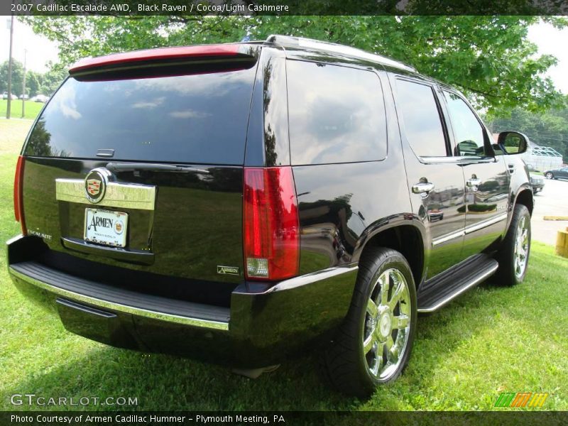 Black Raven / Cocoa/Light Cashmere 2007 Cadillac Escalade AWD