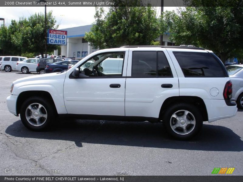 Summit White / Light Gray 2008 Chevrolet TrailBlazer LS 4x4