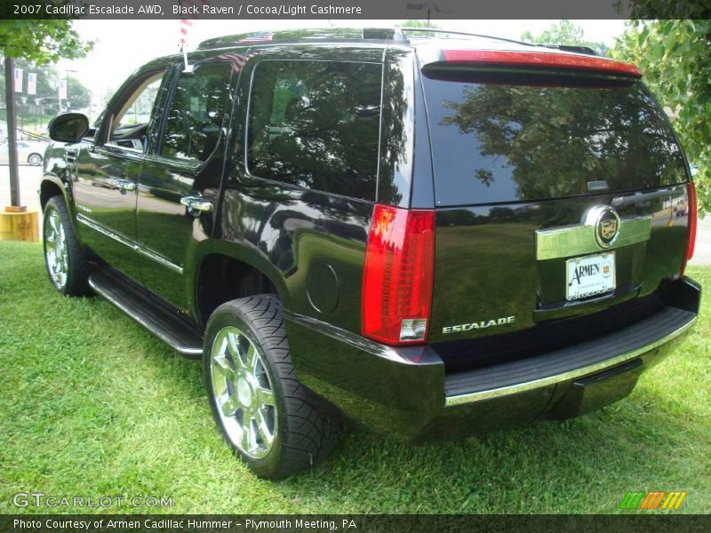 Black Raven / Cocoa/Light Cashmere 2007 Cadillac Escalade AWD