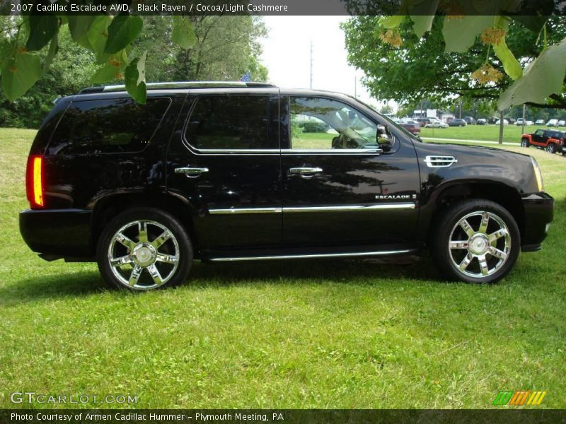 Black Raven / Cocoa/Light Cashmere 2007 Cadillac Escalade AWD