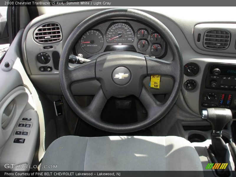Summit White / Light Gray 2008 Chevrolet TrailBlazer LS 4x4