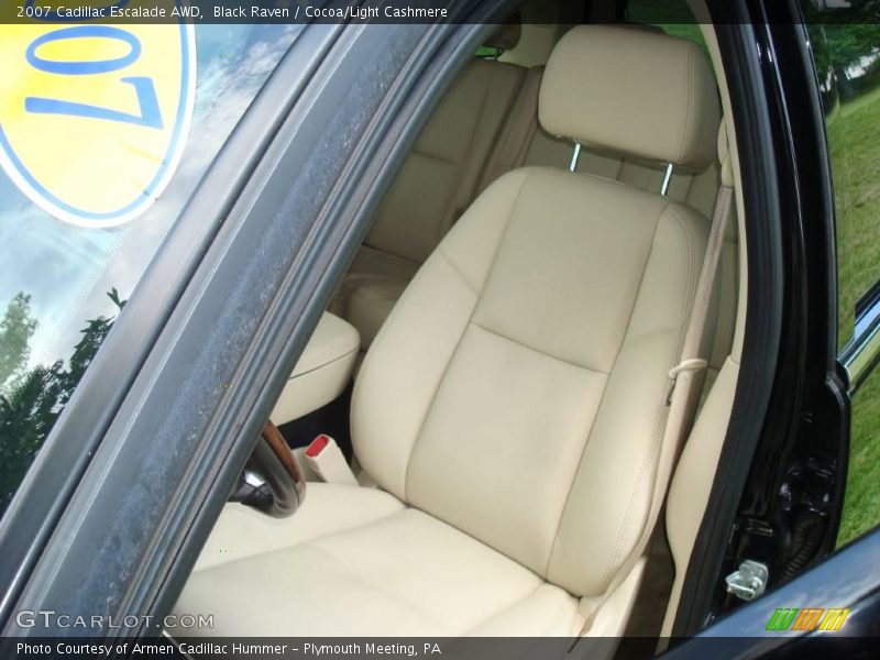 Black Raven / Cocoa/Light Cashmere 2007 Cadillac Escalade AWD