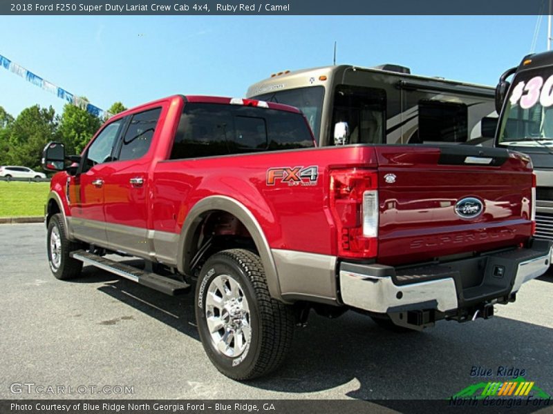Ruby Red / Camel 2018 Ford F250 Super Duty Lariat Crew Cab 4x4