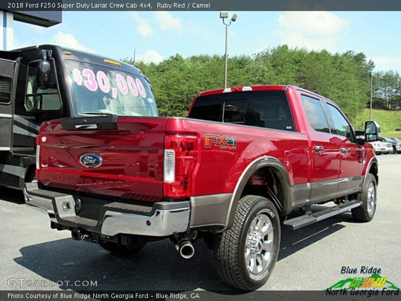 Ruby Red / Camel 2018 Ford F250 Super Duty Lariat Crew Cab 4x4