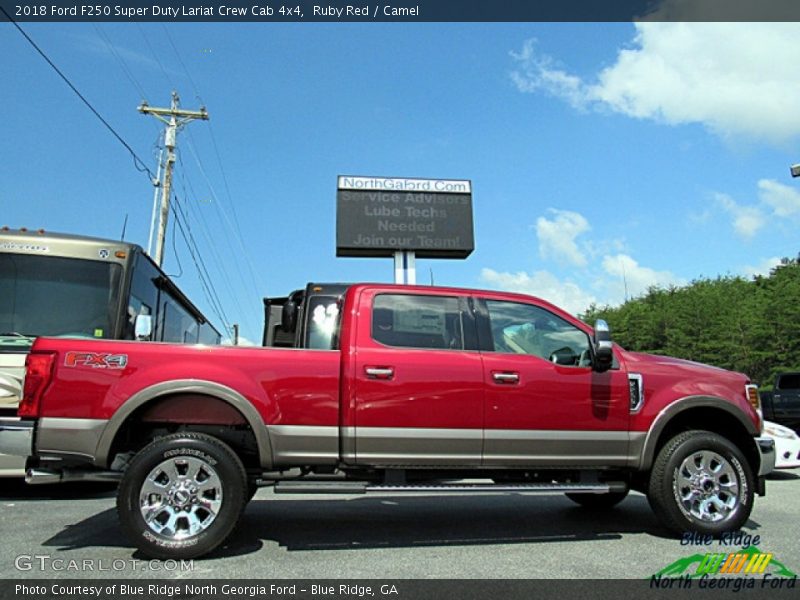 Ruby Red / Camel 2018 Ford F250 Super Duty Lariat Crew Cab 4x4