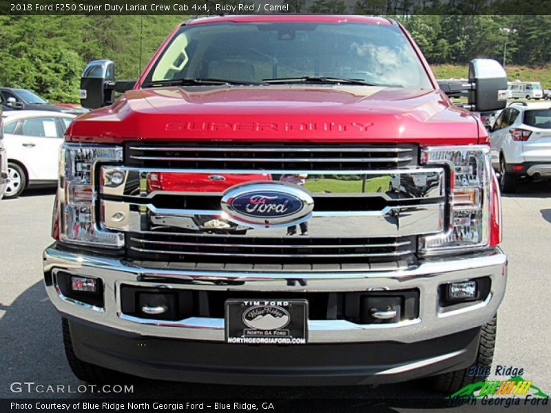 Ruby Red / Camel 2018 Ford F250 Super Duty Lariat Crew Cab 4x4