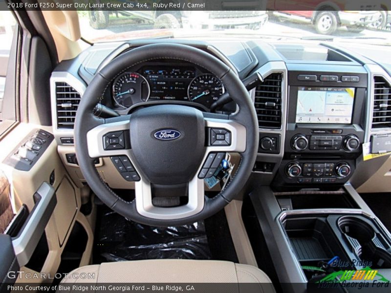 Ruby Red / Camel 2018 Ford F250 Super Duty Lariat Crew Cab 4x4