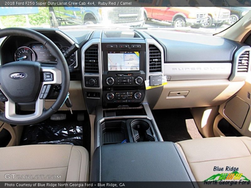 Ruby Red / Camel 2018 Ford F250 Super Duty Lariat Crew Cab 4x4