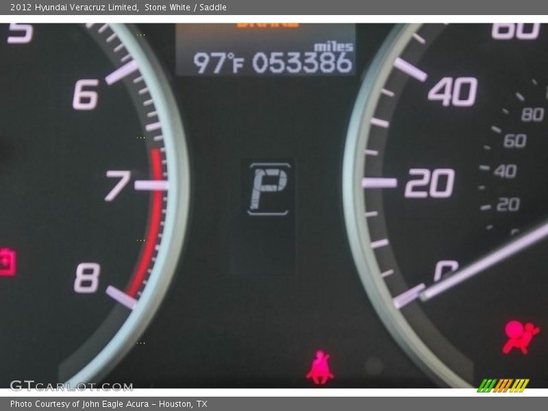 Stone White / Saddle 2012 Hyundai Veracruz Limited