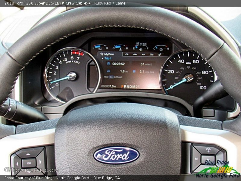 Ruby Red / Camel 2018 Ford F250 Super Duty Lariat Crew Cab 4x4