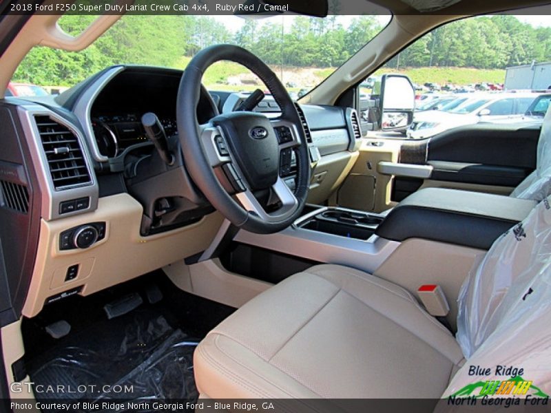 Ruby Red / Camel 2018 Ford F250 Super Duty Lariat Crew Cab 4x4