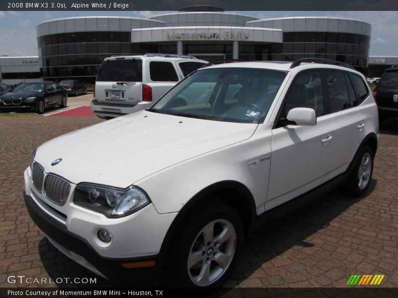 Alpine White / Beige 2008 BMW X3 3.0si