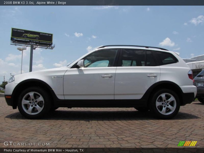 Alpine White / Beige 2008 BMW X3 3.0si