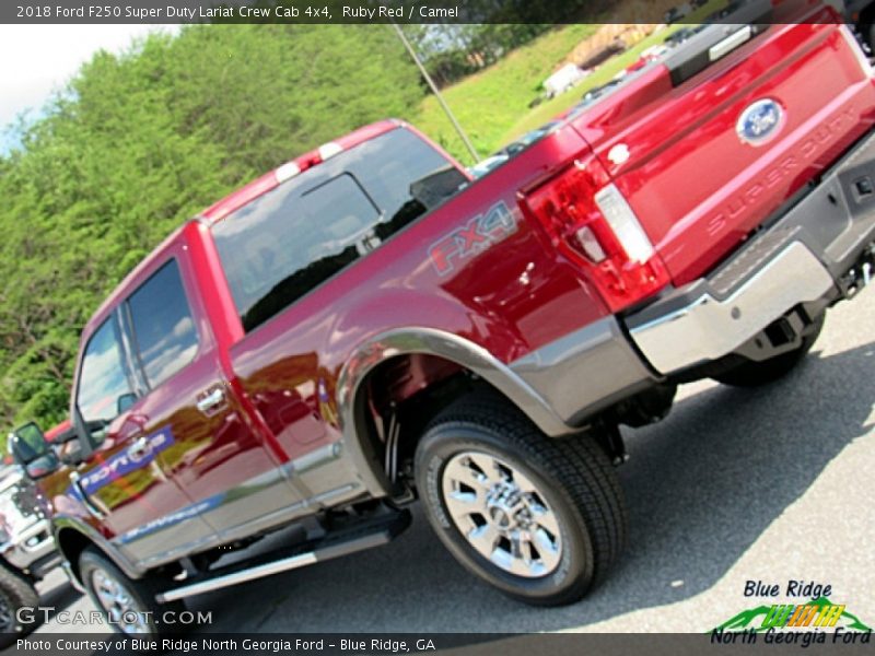 Ruby Red / Camel 2018 Ford F250 Super Duty Lariat Crew Cab 4x4