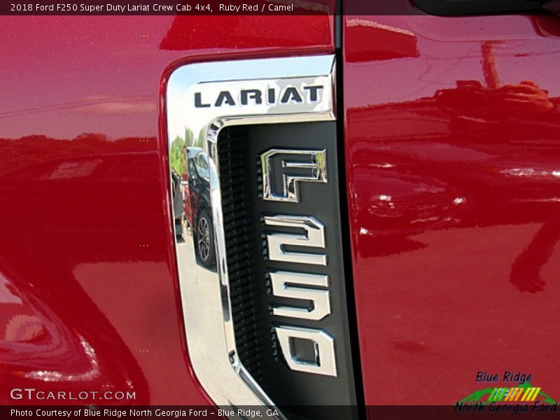 Ruby Red / Camel 2018 Ford F250 Super Duty Lariat Crew Cab 4x4