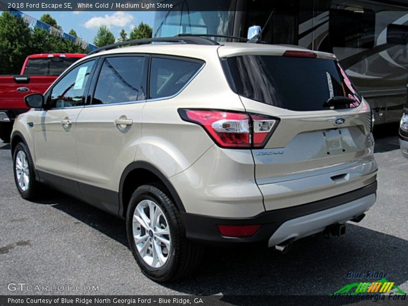 White Gold / Medium Light Stone 2018 Ford Escape SE