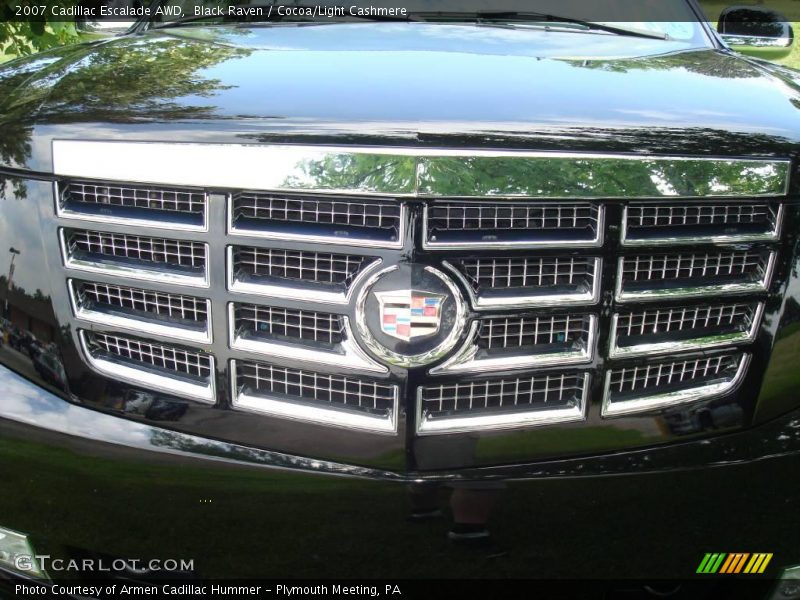 Black Raven / Cocoa/Light Cashmere 2007 Cadillac Escalade AWD